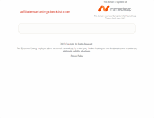 Tablet Screenshot of affiliatemarketingchecklist.com